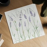 Lavender Fields III by Silvia Vassileva. Shown as a detailed flat fine art print, highlighting archival giclee quality. Available as an archival giclee rolled canvas, fine art paper, or poster print. SKU 95680a.