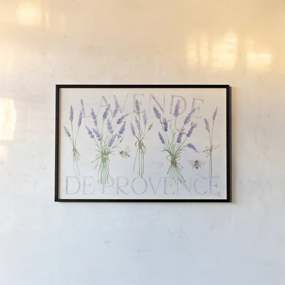 Lavender Fields IV by Silvia Vassileva. shown as a paper print in a black flame. Available as a archival giclee rolled canvas, fine art paper, or poster print. SKU 95681i.
