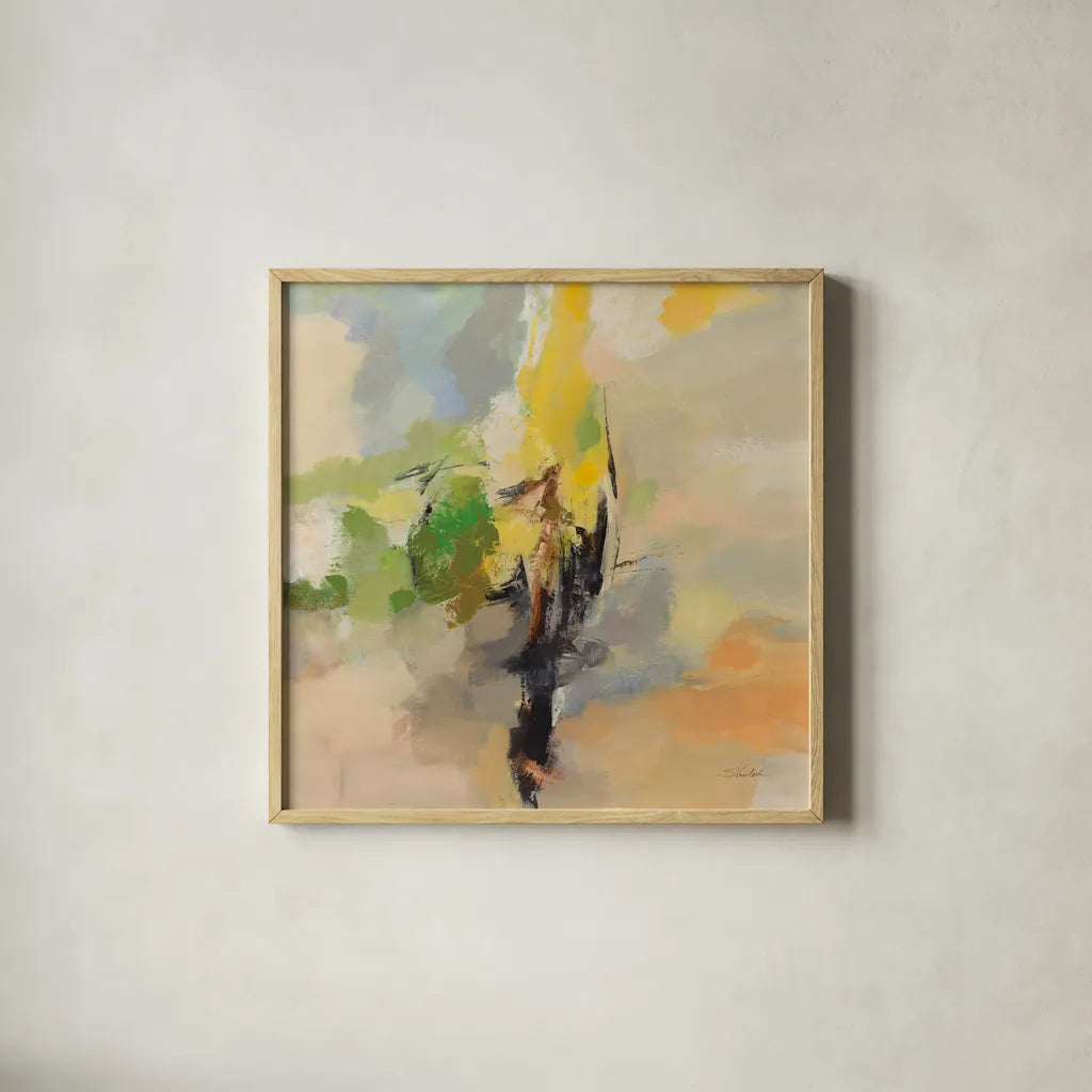 Lemon Grove by Silvia Vassileva. Shown in a natural wood glass frame for a timeless modern aesthetic. Available as an archival giclee rolled canvas, fine art paper, or poster print. SKU 93592a.