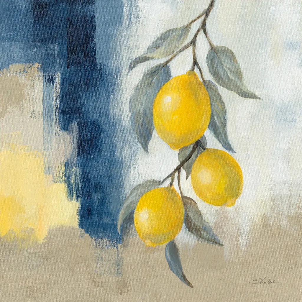 Lemons From the South II by Silvia Vassileva. SKU 88698a. Archival Giclee Fine art print for wall decor.
