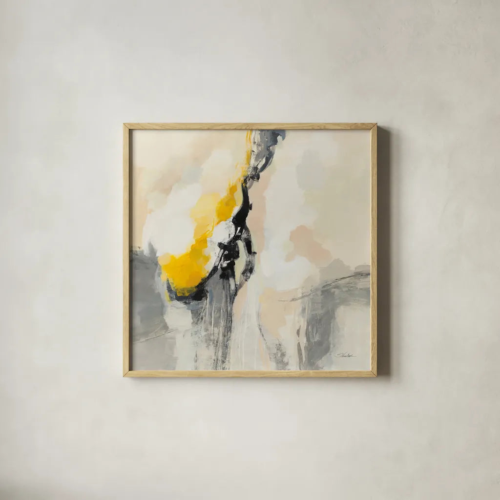 Light and Shadow by Silvia Vassileva. Shown in a natural wood glass frame for a timeless modern aesthetic. Available as an archival giclee rolled canvas, fine art paper, or poster print. SKU 88442a.