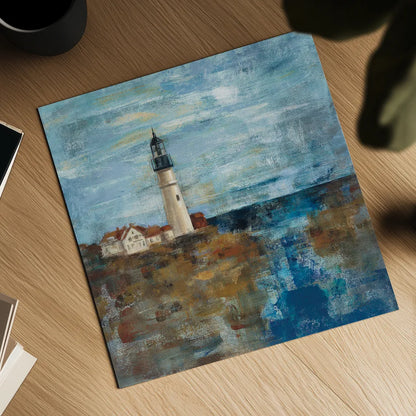 Lighthouse Dream by Silvia Vassileva. Shown as a detailed flat fine art print, highlighting archival giclee quality. Available as an archival giclee rolled canvas, fine art paper, or poster print. SKU 11956a.