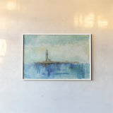 Lighthouse Morning by Silvia Vassileva. shown as a paper print in a white frame. Available as a archival giclee rolled canvas, fine art paper, or poster print. SKU 28114i.