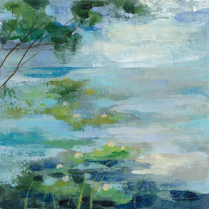 Lily Pond I by Silvia Vassileva. SKU 18560a. Archival Giclee Fine art print for wall decor.