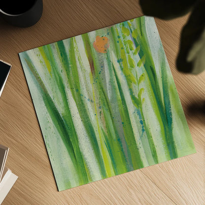 Longstem Bouquet I Square III by Silvia Vassileva. Shown as a detailed flat fine art print, highlighting archival giclee quality. Available as an archival giclee rolled canvas, fine art paper, or poster print. SKU 36442a.