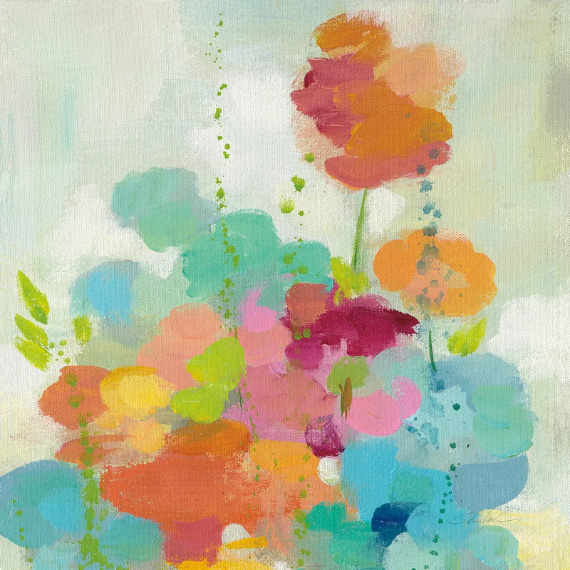 Longstem Bouquet II Square I by Silvia Vassileva. SKU 36443a. Archival Giclee Fine art print for wall decor.