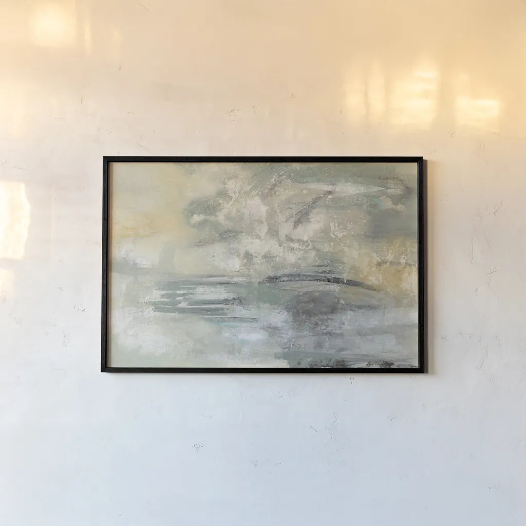 Looking at the Mist by Silvia Vassileva. shown as a paper print in a black flame. Available as a archival giclee rolled canvas, fine art paper, or poster print. SKU 31701i.