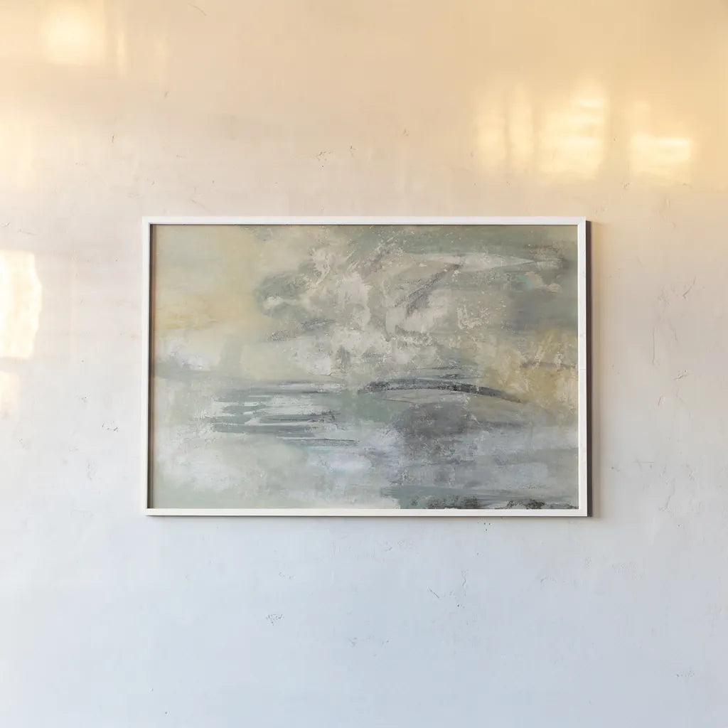 Looking at the Mist by Silvia Vassileva. shown as a paper print in a white frame. Available as a archival giclee rolled canvas, fine art paper, or poster print. SKU 31701i.