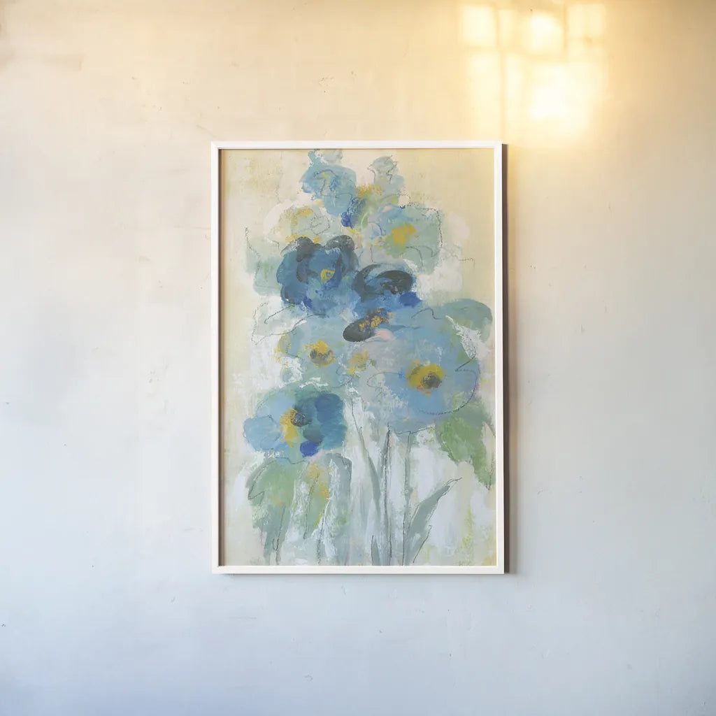 Loose Bouquet II by Silvia Vassileva. shown as a paper print in a white frame. Available as a archival giclee rolled canvas, fine art paper, or poster print. SKU 63286h.