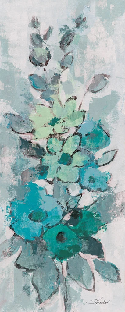 Loose Bouquet of Flowers I Blue Gray by Silvia Vassileva
