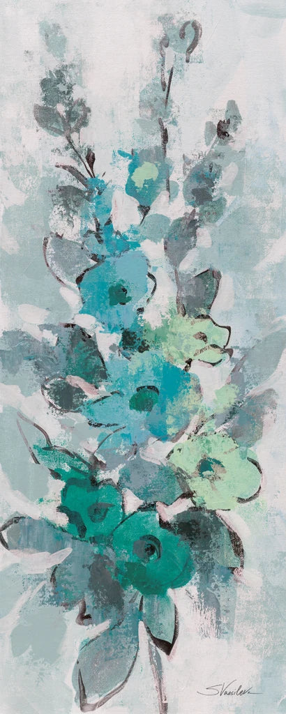 Loose Bouquet of Flowers II Blue Gray by Silvia Vassileva
