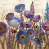 Lupines and Poppies by Silvia Vassileva. SKU 12416a. Archival Giclee Fine art print for wall decor.