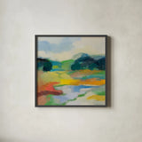 Lush Green I by Silvia Vassileva. Shown in a sleek black glass frame for a contemporary gallery look. Available as an archival giclee rolled canvas, fine art paper, or poster print. SKU 79153a.