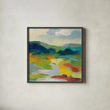 Lush Green II by Silvia Vassileva. Shown in a sleek black glass frame for a contemporary gallery look. Available as an archival giclee rolled canvas, fine art paper, or poster print. SKU 79154a.