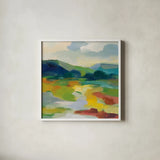 Lush Green II by Silvia Vassileva. Shown in a crisp white glass frame for a clean and minimalist style. Available as an archival giclee rolled canvas, fine art paper, or poster print. SKU 79154a.