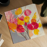 Magenta Bloom I by Silvia Vassileva. Shown as a detailed flat fine art print, highlighting archival giclee quality. Available as an archival giclee rolled canvas, fine art paper, or poster print. SKU 83089a.