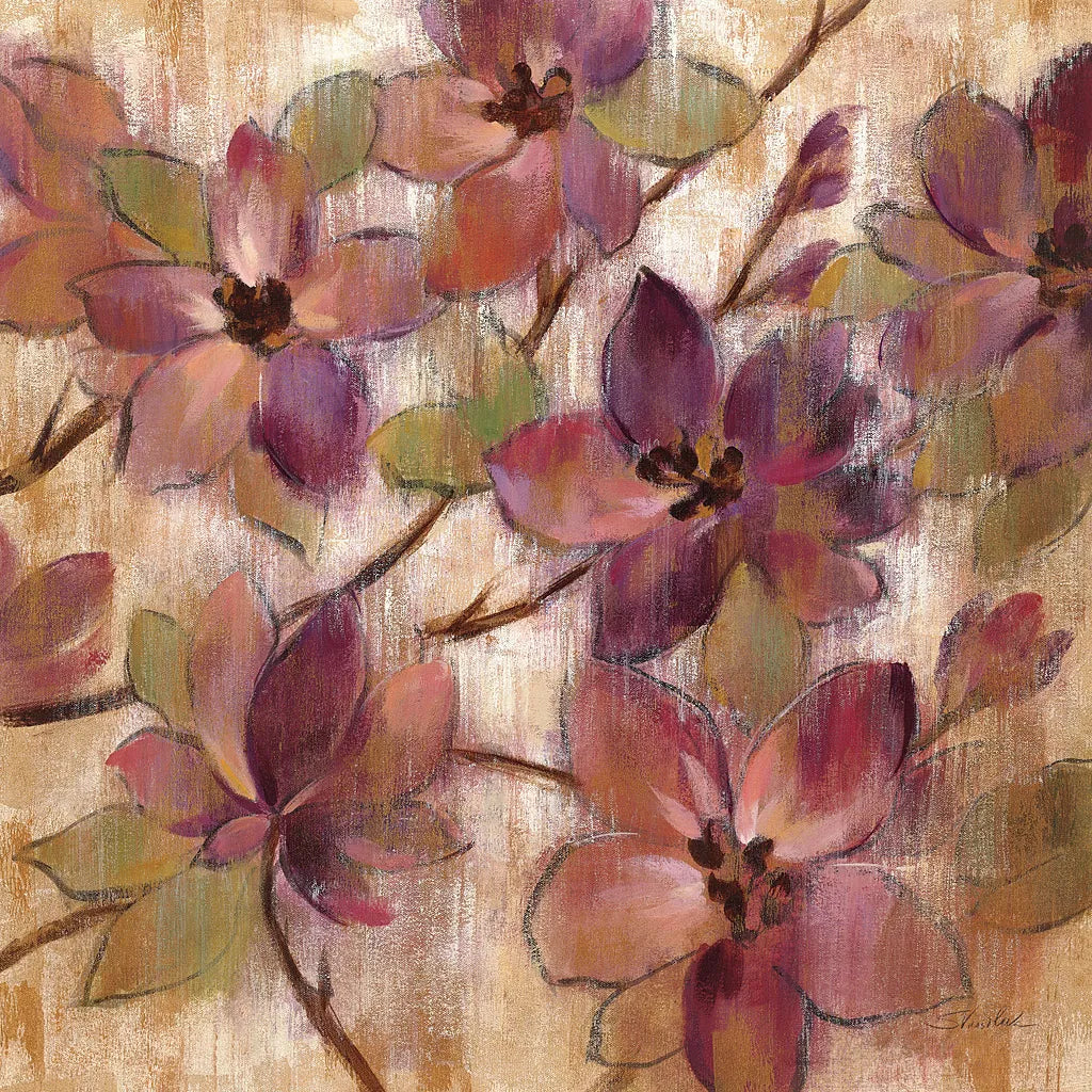 Magenta Branch II by Silvia Vassileva. SKU 10550a. Archival Giclee Fine art print for wall decor.