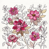 Magenta Flower Lace I by Silvia Vassileva. SKU 63907a. Archival Giclee Fine art print for wall decor.