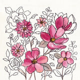 Magenta Flower Lace II by Silvia Vassileva. SKU 63908a. Archival Giclee Fine art print for wall decor.