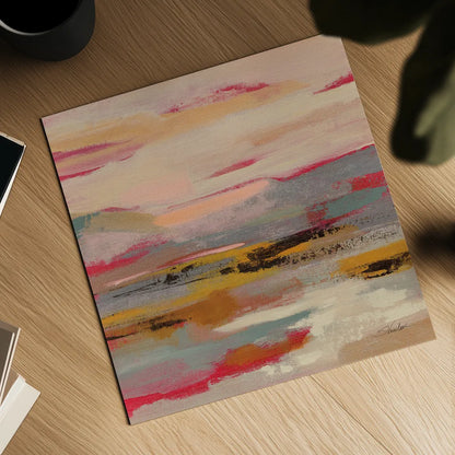 Magenta Hill I by Silvia Vassileva. Shown as a detailed flat fine art print, highlighting archival giclee quality. Available as an archival giclee rolled canvas, fine art paper, or poster print. SKU 83506a.