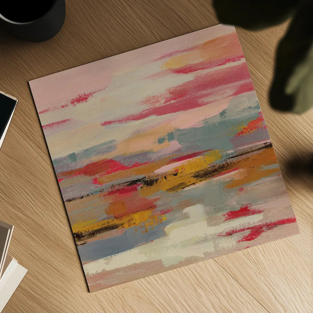 Magenta Hill II by Silvia Vassileva. Shown as a detailed flat fine art print, highlighting archival giclee quality. Available as an archival giclee rolled canvas, fine art paper, or poster print. SKU 83507a.