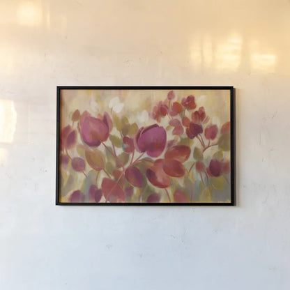 Magenta Tropical by Silvia Vassileva. shown as a paper print in a black flame. Available as a archival giclee rolled canvas, fine art paper, or poster print. SKU 35308i.