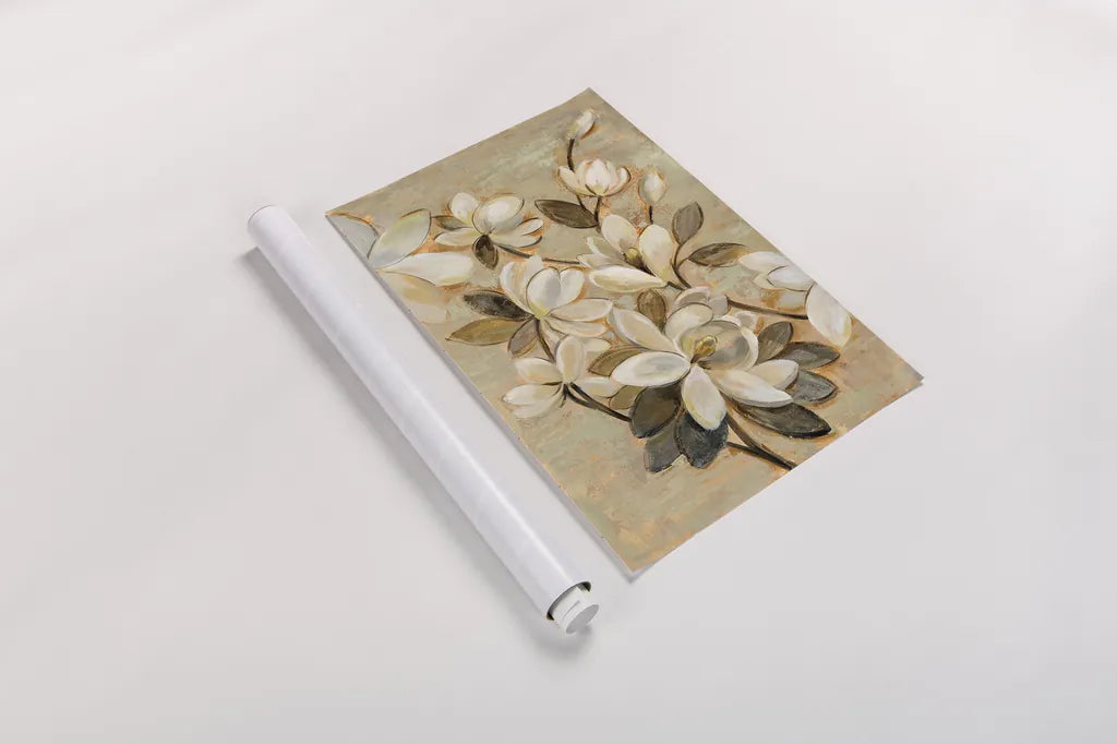 Magnolia Simplicity by Silvia Vassileva. shown as a rolled paper print. Available as archival giclee rolled canvas, fine art paper, or poster print. SKU 30159i.