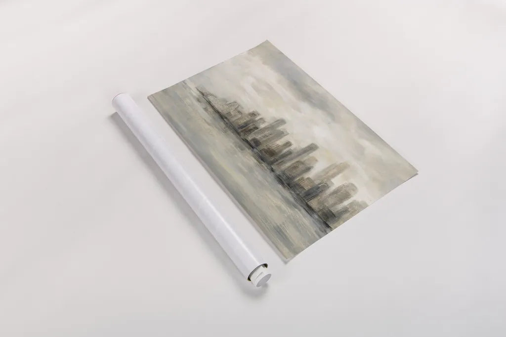Manhattan Low Clouds by Silvia Vassileva. shown as a rolled paper print. Available as archival giclee rolled canvas, fine art paper, or poster print. SKU 49262i.