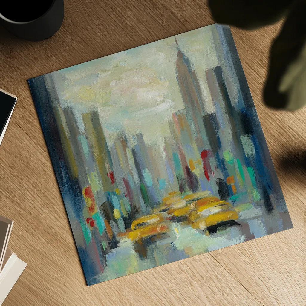 Manhattan Sketches II by Silvia Vassileva. Shown as a detailed flat fine art print, highlighting archival giclee quality. Available as an archival giclee rolled canvas, fine art paper, or poster print. SKU 35823a.