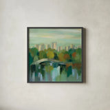Manhattan Sketches III by Silvia Vassileva. Shown in a sleek black glass frame for a contemporary gallery look. Available as an archival giclee rolled canvas, fine art paper, or poster print. SKU 35824a.