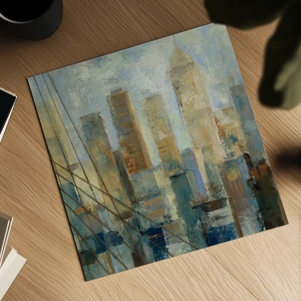 Manhattan Sketches V by Silvia Vassileva. Shown as a detailed flat fine art print, highlighting archival giclee quality. Available as an archival giclee rolled canvas, fine art paper, or poster print. SKU 35826a.