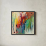 March Rainbow by Silvia Vassileva. Shown in a sleek black glass frame for a contemporary gallery look. Available as an archival giclee rolled canvas, fine art paper, or poster print. SKU 53714a.