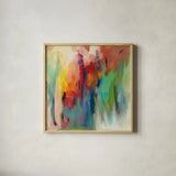 March Rainbow by Silvia Vassileva. Shown in a natural wood glass frame for a timeless modern aesthetic. Available as an archival giclee rolled canvas, fine art paper, or poster print. SKU 53714a.