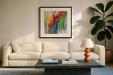 March Rainbow by Silvia Vassileva. Displayed in a glass frame with matte in a clean modern living room. Available as an archival giclee rolled canvas, fine art paper, or poster print. SKU 53714a.