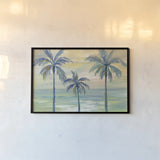 Marine Layer Palms by Silvia Vassileva. shown as a paper print in a black flame. Available as a archival giclee rolled canvas, fine art paper, or poster print. SKU 35834i.