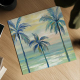 Marine Layer Palms Crop by Silvia Vassileva. Shown as a detailed flat fine art print, highlighting archival giclee quality. Available as an archival giclee rolled canvas, fine art paper, or poster print. SKU 35834a.
