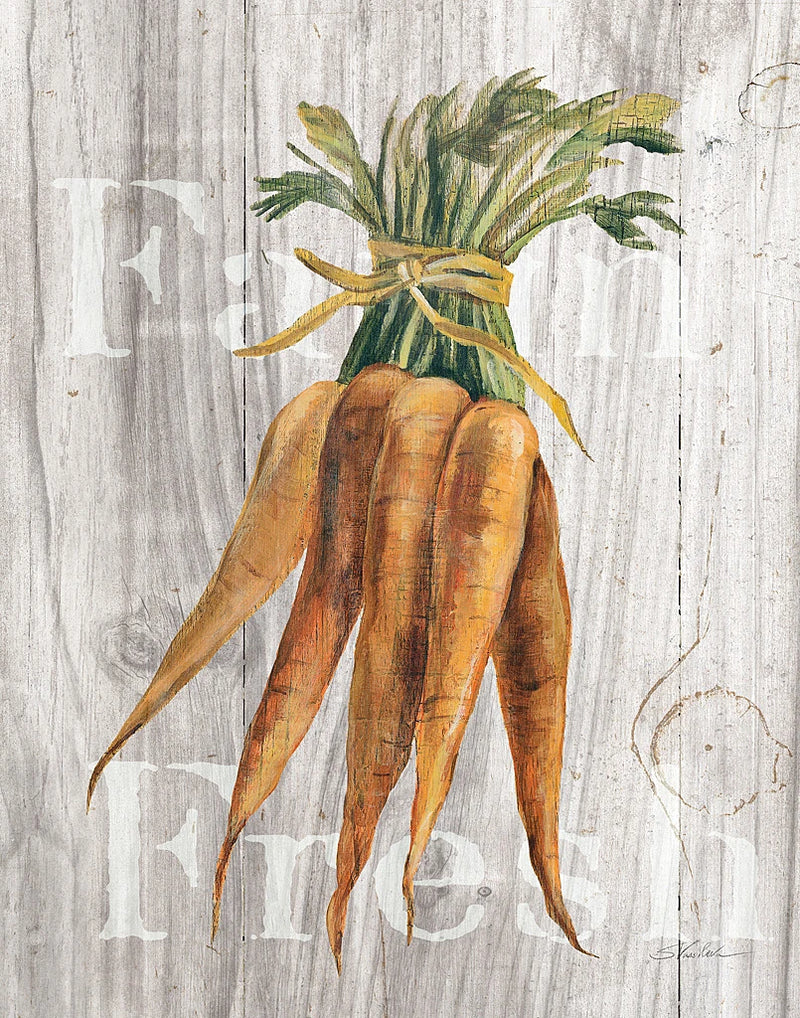 Market Vegetables I on Wood by Silvia Vassileva