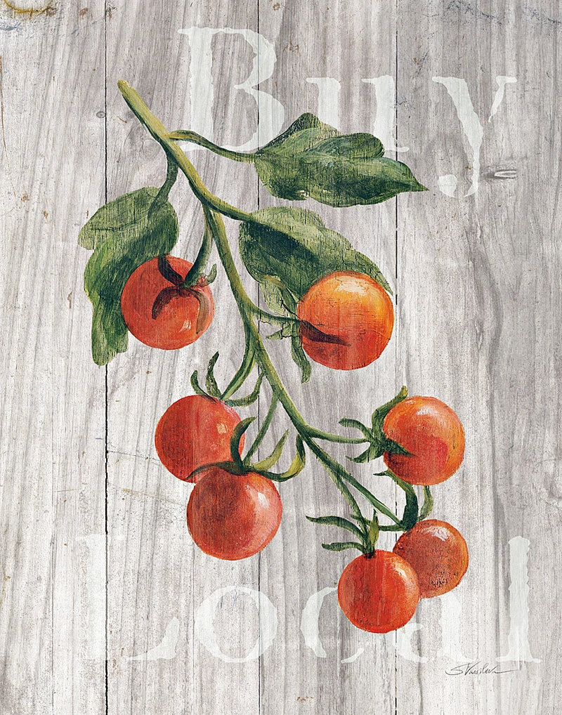 Market Vegetables IV on Wood by Silvia Vassileva