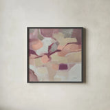Mauve Facets by Silvia Vassileva. Shown in a sleek black glass frame for a contemporary gallery look. Available as an archival giclee rolled canvas, fine art paper, or poster print. SKU 82439a.