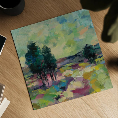 Mauve Fields Crop by Silvia Vassileva. Shown as a detailed flat fine art print, highlighting archival giclee quality. Available as an archival giclee rolled canvas, fine art paper, or poster print. SKU 92000a.