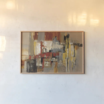 Melody for Guitar and Sax by Silvia Vassileva. shown as a paper print in a natural frame. Available as a archival giclee rolled canvas, fine art paper, or poster print. SKU 7954i.