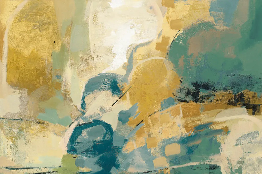 Mid Mod Mood Blue Crop by Silvia Vassileva. SKU 65022i. Archival Giclee Fine art print for wall decor.