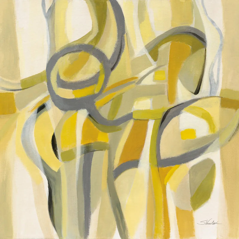 Mid Mod Yellow by Silvia Vassileva. SKU 69154a. Archival Giclee Fine art print for wall decor.