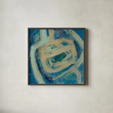 Mid Modern Tile II by Silvia Vassileva. Shown in a sleek black glass frame for a contemporary gallery look. Available as an archival giclee rolled canvas, fine art paper, or poster print. SKU 66073a.