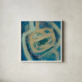 Mid Modern Tile II by Silvia Vassileva. Shown in a crisp white glass frame for a clean and minimalist style. Available as an archival giclee rolled canvas, fine art paper, or poster print. SKU 66073a.