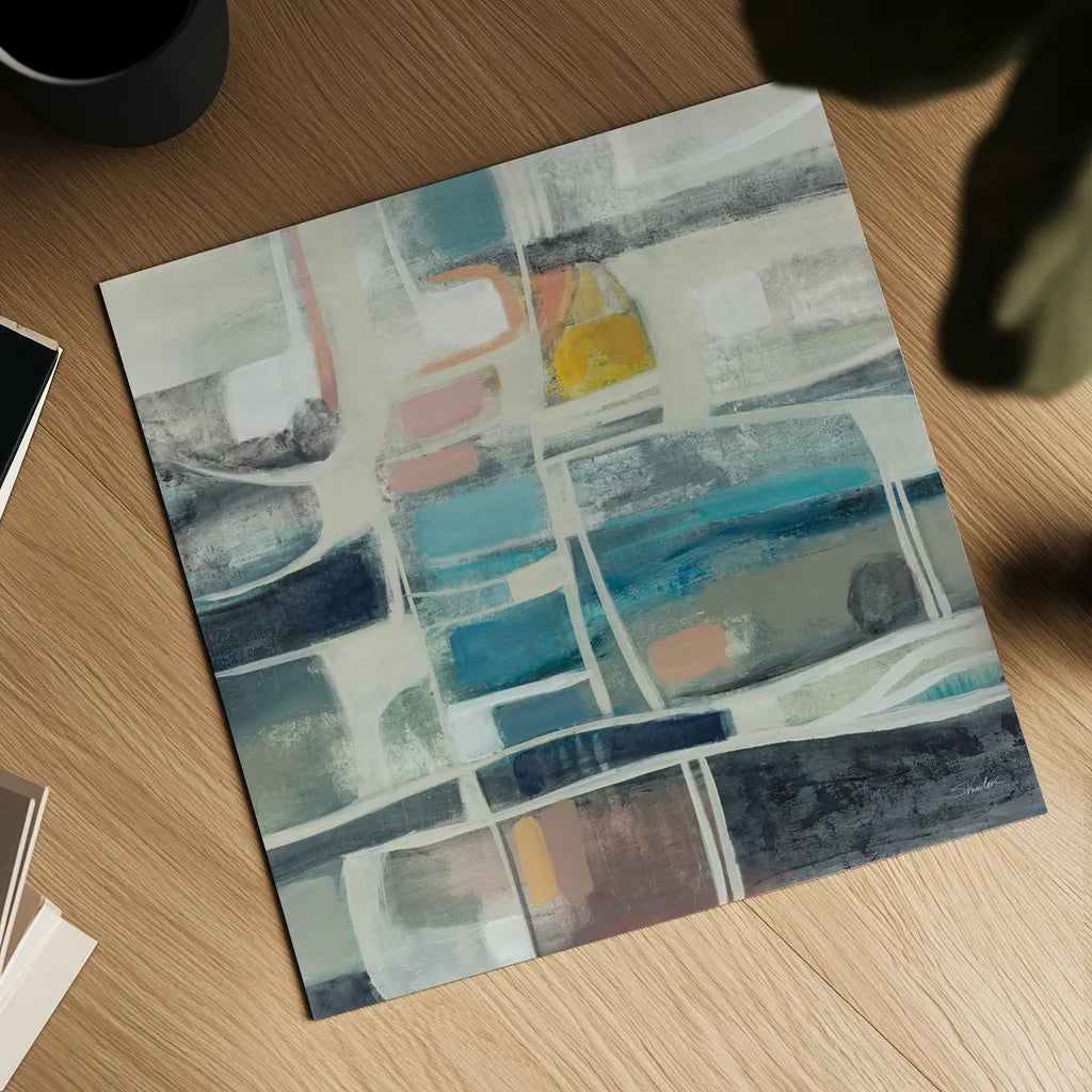 Mid Modern Vintage by Silvia Vassileva. Shown as a detailed flat fine art print, highlighting archival giclee quality. Available as an archival giclee rolled canvas, fine art paper, or poster print. SKU 86940a.