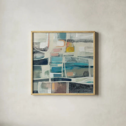 Mid Modern Vintage by Silvia Vassileva. Shown in a natural wood glass frame for a timeless modern aesthetic. Available as an archival giclee rolled canvas, fine art paper, or poster print. SKU 86940a.