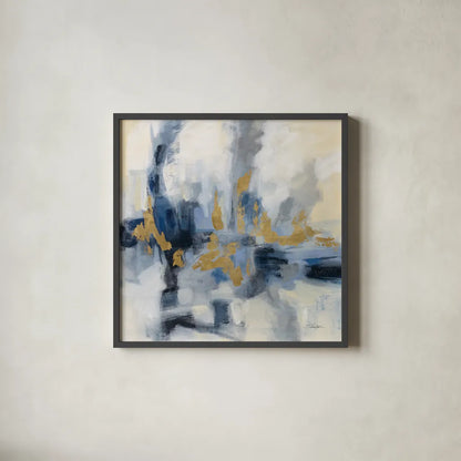 Midnight Embrace by Silvia Vassileva. Shown in a sleek black glass frame for a contemporary gallery look. Available as an archival giclee rolled canvas, fine art paper, or poster print. SKU 73890a.