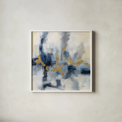 Midnight Embrace by Silvia Vassileva. Shown in a crisp white glass frame for a clean and minimalist style. Available as an archival giclee rolled canvas, fine art paper, or poster print. SKU 73890a.