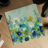 Midsummer Garden White Flowers by Silvia Vassileva. Shown as a detailed flat fine art print, highlighting archival giclee quality. Available as an archival giclee rolled canvas, fine art paper, or poster print. SKU 36993a.